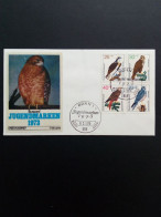 DEUTSCHLAND MI-NR. 754-757 FDC JUGEND 1973 GREIFVÖGEL ADLER BUSSARD MILAN - Arends & Roofvogels