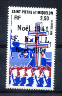 Thème Général De Gaulle - Saint Pierre Et Miquelon Yvert 554 Neuf Xxx - T 1435 - De Gaulle (General)