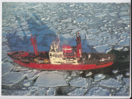 Antarctic Ship Research Expedition Nella Dan Australian Vessel Helicopter Bateau Brise-Glace Antarctique Hélicoptère - Autres & Non Classés