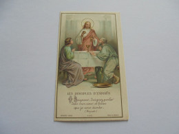 Les Disciples D'Emmaüs Bouasse Jeune N° 4122 France Image Pieuse Religieuse Holly Card Religion - Devotion Images
