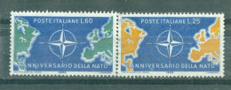 ITALIE - N°781 Et 782  Obliéré - 10°anniversaire De L'O.T.A.N. - 1946-60: Afgestempeld