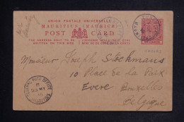 MAURICE - Entier Postal De Curepipe Pour Bruxelles En 1896 - L 152754 - Mauricio (...-1967)