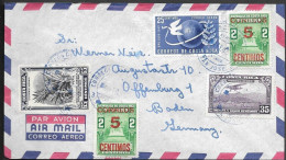 Costa Rica Cover To Germany 1956. UPU Agriculture Pineapple Stamps - Costa Rica