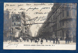 Argentina, 1907, Buenos Aires, Mayo Avenue, Pedrocchi Editor, Used Postcard  (216) - Argentine