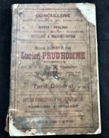Catalogue Lucien Prud'homme Quincaillerie Industrielle Agricole Outil Machine Outil - Advertising