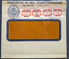 Dienstmarken 1922, Brief MÜNCHEN Bergwerksverwaltung - Officials