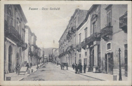 Cr518 Cartolina Fasano Corso Garibaldi Provincia Di Brindisi 1916 - Brindisi