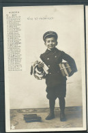 Calendrier D'Aout 1903 , écolier - Vive Les Vacances ( Photo Signé étoile ( Clayette ? °)-  Lax 25 - Autres & Non Classés