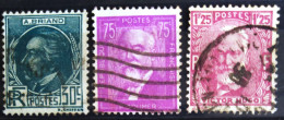 FRANCE                           N° 291/293                OBLITERE               Cote : 13 € - Used Stamps