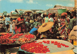 BENIN - Marché Africain - Vue Générale - Animé - Carte Postale Ancienne - Benin