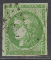 SUPERBE NUANCE VERT JAUNE VIF Dit  "MOUSSE" N°42B BE/TBE - 1870 Uitgave Van Bordeaux