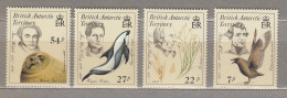 British Antarctic Territory (BAT) 1985 Early Naturalists Fauna Birds MNH(**) Mi 128-131 #Fauna869 - Sonstige & Ohne Zuordnung