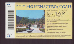 TICKET D ENTREE SCHLOSS HOHENSCHWANGAU - Biglietti D'ingresso