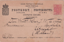 * FINLAND (Russian Government) > 1897 POSTAL HISTORY > 10p Stationary Card From Tampere To Utrecht, Holland - Cartas & Documentos