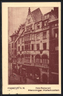 AK Frankfurt A. M., Das Hotel-Restaurant Henninger Haferkasten  - Frankfurt A. Main