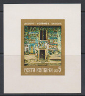 Roumanie 1971 BL 93 ** Fresques Du Monastère De Voronet - Blokken & Velletjes