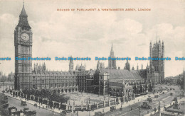 R147743 Houses Of Parliament And Westminster Abbey. London - Andere & Zonder Classificatie