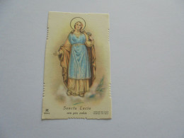 Sancta Lucia Lucie Image Pieuse N° 2022 Religieuse Holly Card Religion Saint Santini Sint Sancta Sainte - Devotion Images