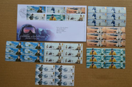 Rare 2003 Extreme Endeavours FDC + 6 Blocks 6 MNH Hillary Tenzing Scott Johnson Chichester Stark Shackleton - Klimmen