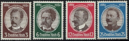 Dt. Reich 540-43 **, 1934, Kolonialforscher, Postfrischer Prachtsatz, Mi. 190.- - Autres & Non Classés