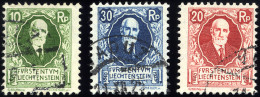 LIECHTENSTEIN 72-74 O, 1925, 85. Geburtstag, Prachtsatz, Mi. 65.- - Other & Unclassified