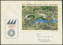 BUNDESREPUBLIK Bl. 7/8 BRIEF, 1972, Blockpaar Olympische Spiele, Je Auf FDC, Pracht, Mi. 38.- - Covers & Documents