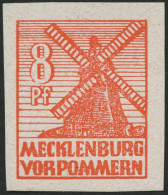 MECKLENBURG-VORPOMMERN 34x **, 1946, 8 Pf. Rotorange, Kreidepapier, Pracht, Mi. 30.- - Altri & Non Classificati