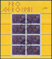 SCHWEIZ BUNDESPOST 1196KB **, 1982, Pro Aero Im Kleinbogen (8), Ersttags-Sonderstempel, Pracht, Mi. 30.- - Blocks & Sheetlets & Panes