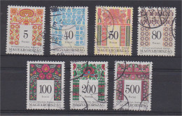 Hongrie Serie Courante Année 1990 Lot De 7 Timbres Dont N° 3650 Et 3570 - Used Stamps