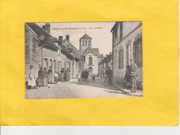 CPA 77 CHALAUTRE RUE DE L'EGLISE  BELLE ANIMATION FACTEUR - Andere & Zonder Classificatie