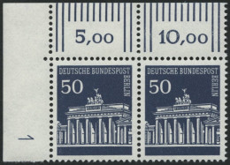 BERLIN 289DZ **, 1966, 50 Pf. Brandenburger Tor Mit Druckereizeichen 1, Pracht - Ungebraucht