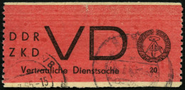 DIENSTMARKEN D VD 1A O, 1965, 20 Pf. Bräunlichrot/schwarz, Gezähnt 91/2, Feinst, Mi. 35.- - Andere & Zonder Classificatie