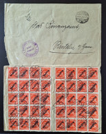 Dienstmarken 1923, Briefhülle QUERFURT Finanzkasse Mi D81 Massenfrankatur - Dienstzegels