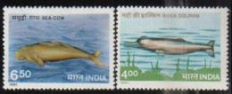 India - 1991 - Marine Mammals - Set Of 2 Stamps - MNH. ( OL 30/03/2022 ) - Nuevos