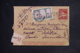 ALGÉRIE - Entier Postal ( Carte Lettre ) + Complément En Recommandé De Constantine Pour Sebrika En 1932  - L 152764 - Storia Postale