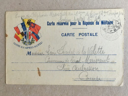 Republique Francais France - Ww1 Wk1 1915 Premiere Guerre Aubusson Creuse - Cartas & Documentos