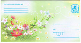 Belarus 2014 Flower Flowers Flora Grasshopper Insect Insects, Envelope + Page Inside - Wit-Rusland