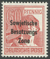 ALLGEMEINE-AUSGABEN 195a **, 1948, 60 Pf. Karmin, Postfrisch, Pracht, Gepr. Dr. Ruscher, Mi. 80.- - Sonstige & Ohne Zuordnung