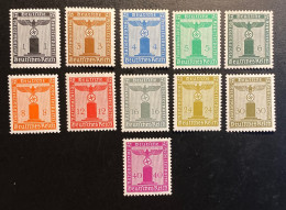 Deutsches Reich 1934-38 Dienstmarken Mi. 144 - 154 Postfrisch/** MNH - Officials