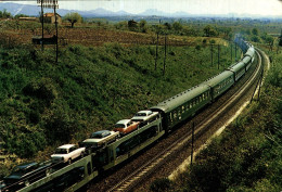 P0 - Chemin De Fer Français - Train Autos Couchettes - Treinen