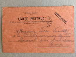 Republique Francais France - 1914 Aubusson Creuse - Cartas & Documentos