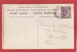 Singapour - Singapore - CP 1907 Vers Marseille (France) - Singapour (...-1959)