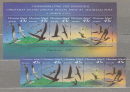 CHRISTMAS ISLANDS 1993 Fauna Birds MNH(**) Mi 379-383 Bl.7 #Fauna874 - Otros & Sin Clasificación