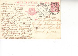 ITALIA 1917 - Intero Postale  Da   Fiumefreddo Bruzio A "Zona Di Guerra" - Stamped Stationery