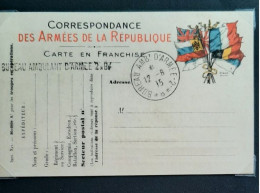 Carte En Franchise     BUREAU AMBULANT D ARMEE 2xB   12 Juin 1915 - 1. Weltkrieg 1914-1918