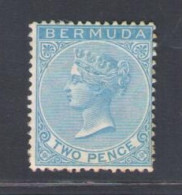 1865-1903 Bermuda, 2d. Bright Blue, Stanley Gibbons N. 4, MH* - Otros & Sin Clasificación