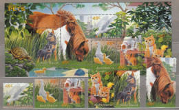 AUSTRALIA 1996 Pets Cats Dogs Horses Duck Turtle MNH(**) Mi 1597-1602 Bl 23 #Fauna875 - Otros & Sin Clasificación