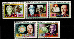 - CONGO - 1978 - YT N° 494 / 498 - Oblitérés -  Prix Nobel - Usados