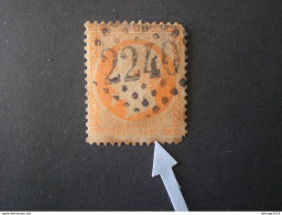 FRANCIA FRANCE 1862 NAPOLEONE III 40 CENT ORANGE YVERT N.23 VARIETE Fond évanescent DIFECT - 1862 Napoleon III