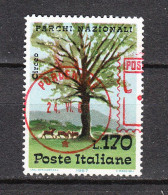 Italia   -  1967.Albero Nel Parco Del Circeo. Magnifico Tinbro Rosso. Tree In The Circeo Park. Magnificent Red Stamping - Árboles